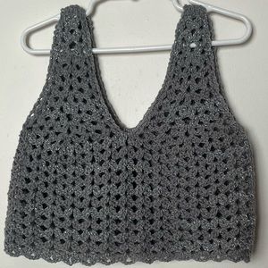 HANDMADE CROCHET CROPPED TANK TOP